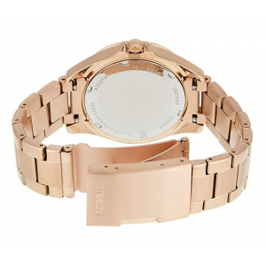 Fossil Women's Riley Quartz Stainless Steel Multifunction Glitz Watch - Rose Gold