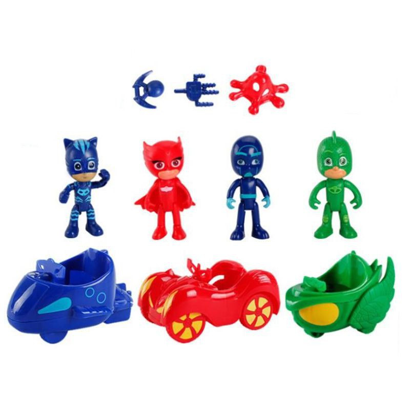 PJ Mask figurines and vehicles