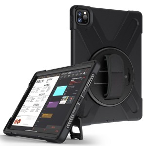 Tuff-Luv Armour Jack Case (Stand, Shoulder & Hand Strap) for Apple iPad Pro 12.9" 2020 (with Pen slot) - Black 