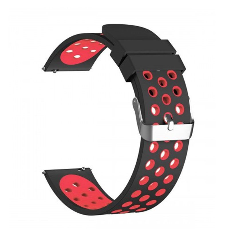 Fitbit Versa Silicone Watch Strap -Black and Red
