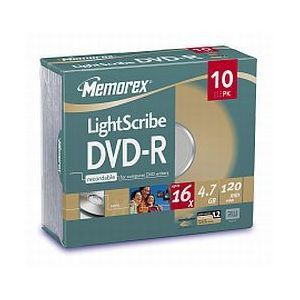 Memorx Lightscribe DVD-R 10-Pack Jewel Case