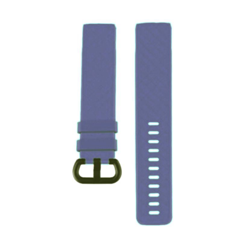 Fitbit Charge 3 Silicone Watch Strap with Plastic Buckle (Large) -Cyber Grape