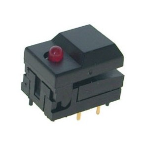 Pushbutton N/O Tact Black LED B1711-BLACK