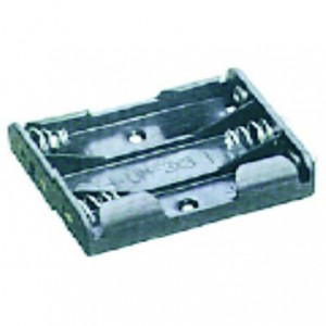 3 Pole AA Open Battery Holder with 150mm Tails