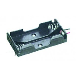 2 Pole AAA Battery Holder Open with 150MM Tails