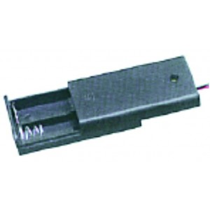 Covered 2 Pole AA Battery Holder with 150mm Tails