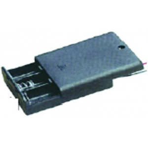 Covered 3-Pole AA Battery Holder with 150mm Tails
