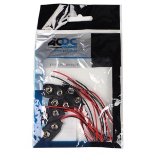 9V Battery Clip With Tails (Pack of 5)