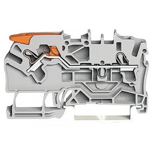 2.5MM² Lever + Cage Clamp Grey Terminal Block - FEED-THROUGH
