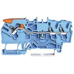 2.5MM² Lever and Cage Clamp Blue Terminal Block - Feed-Through