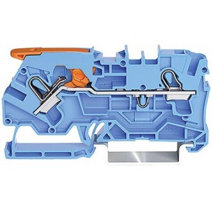 4MM² Lever and Cage Clamp Blue Feed-Through Terminal Block 2-Pack