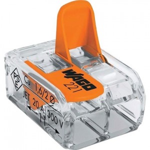 Wago 221 Lever Type 2-Way Splicing Connector 0.14-4mm²