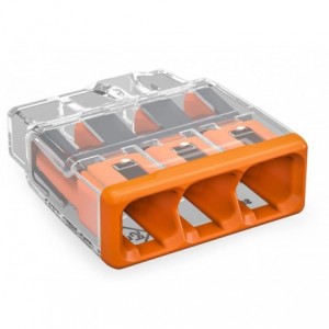 Wago 2773 Push-In 3-Way Splicing Connector 0.75-4mm² Orange
