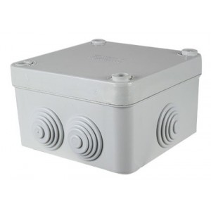 Enclosure Grey Lid with Stepped Glands 100x100x50 IP56