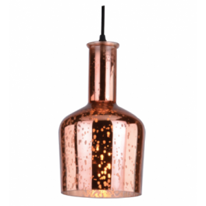 230VAC 60W 1XE27 Pendant Glass Copper 170mm