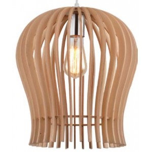 Wood Pendant Light 300MM Diameter 230VAC 60W 1XE27