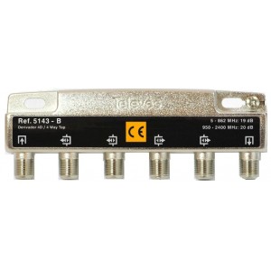 4 WAY TAP 19dB LOSS 5-2400Mhz