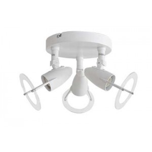 230VAC 3 x E14 R50 25W Max White Spot Light Fitting