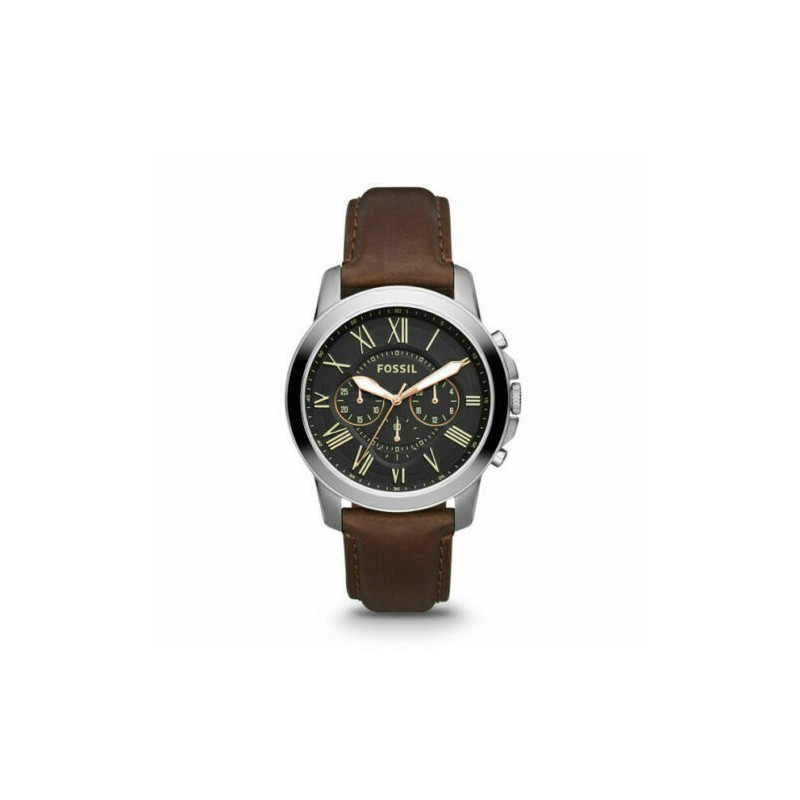 fossil grant chronograph black
