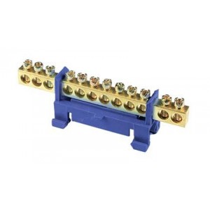75A 12-WAY Din Mount Terminal Strip Blue