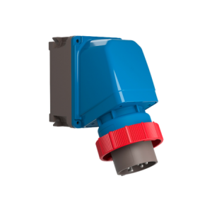 400VAC 63A 3P+E 6H 65 Deg Angled Wall Inlet IP66/67