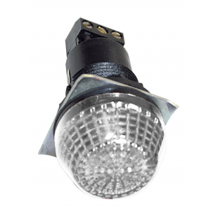 230VAC 30mm CLEAR BEACON STEADY/FLASHING IP65