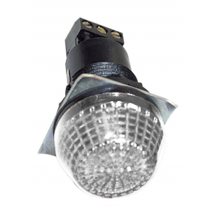 230VAC 30mm Clear Beacon Steady/Flashing IP65