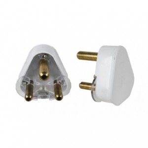 15A White Standard Plug Top