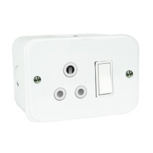 Steel Socket Outlet 16A With ON/OFF Switch