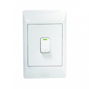 1-Lever 2-Way Switch 2x4 with White Cover Plate