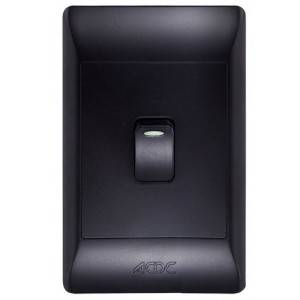 1-Lever 2-Way Switch 2x4 with Black Cover Plate