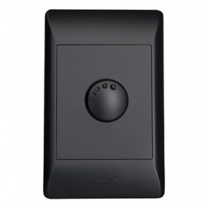 500W Rotary Dimmer ON/OFF with Black Cover Plate