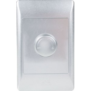 500W Rotary Dimmer ON/OFF with Silver Cover Plate
