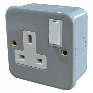 British Socket Outlet 13A Metalclad