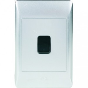 32A DP Stove Isolator 2X4 with Silver Cover Plate
