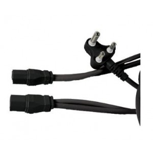 2x Female IEC to 16A SA Power Cable - 2.8m- Black