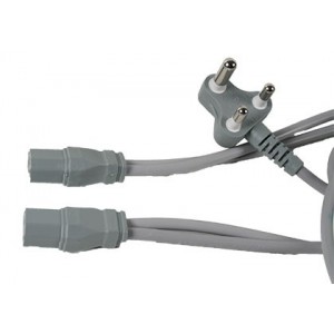 2x Female IEC to 16A SA Power Cable - 2.8m- Grey