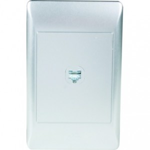 CAT6 RJ45 Socket Outlet 2x4 with Silver Cover