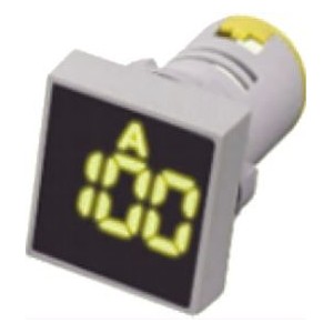 Yellow LED Amp Display 50-450VAC 28mm Square Face c/w CT