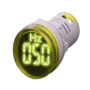 Yellow LED Frequency Display 50-450VAC 28mm Round Face