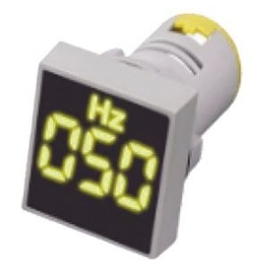 Yellow LED Frequency Display 50-450VAC 28mm Square Face