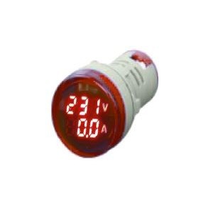 Red LED Amp/Volt Display 50-500VAC 28mm Round c/w CT