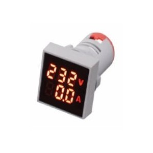 Red LED Amp Volt Display 50-500VAC 28mm Square with CT