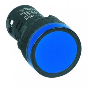 Blue LED Pilot Light Hi-Brite 22mm 12V AC/DC