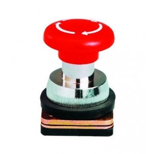 30mm Red Mushroom Head Twist to Release Button