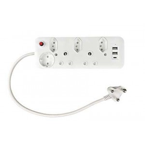Power Extender with 2x SA- 3x N-Type- 1x Schucko- 2x USB-A- and 1x USB-C