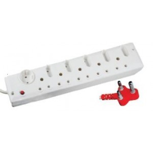 Dsso Power Strip with 5x 16A- 5x 2PIN Euro- 1x Schucko and Overload Protection