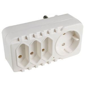 3x Euro &amp; 1x Schuko Adaptor with 16A SA Plug