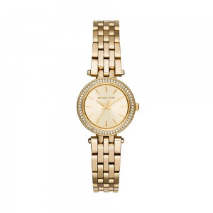 Michael Kors Women's Darci Three-Hand Analog Quartz Watch with Glitz Accents - Gold