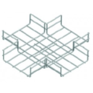 4mm Wire Mesh Horizontal X Junction - 100mm(W) x 50mm(H) HDG